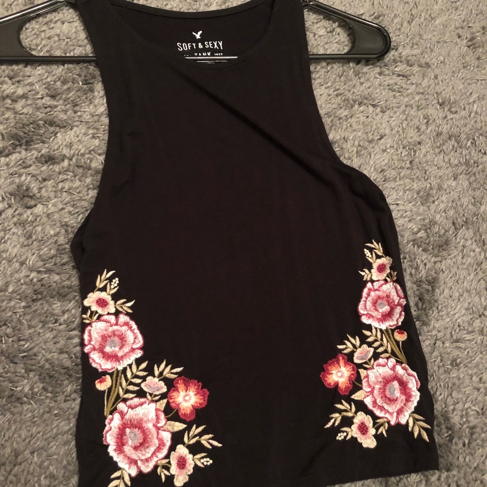 black floral tank